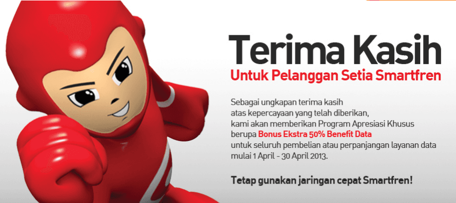 Smartfren Berikan Kuota Gratis 50% Bagi Semua Pelanggannya!