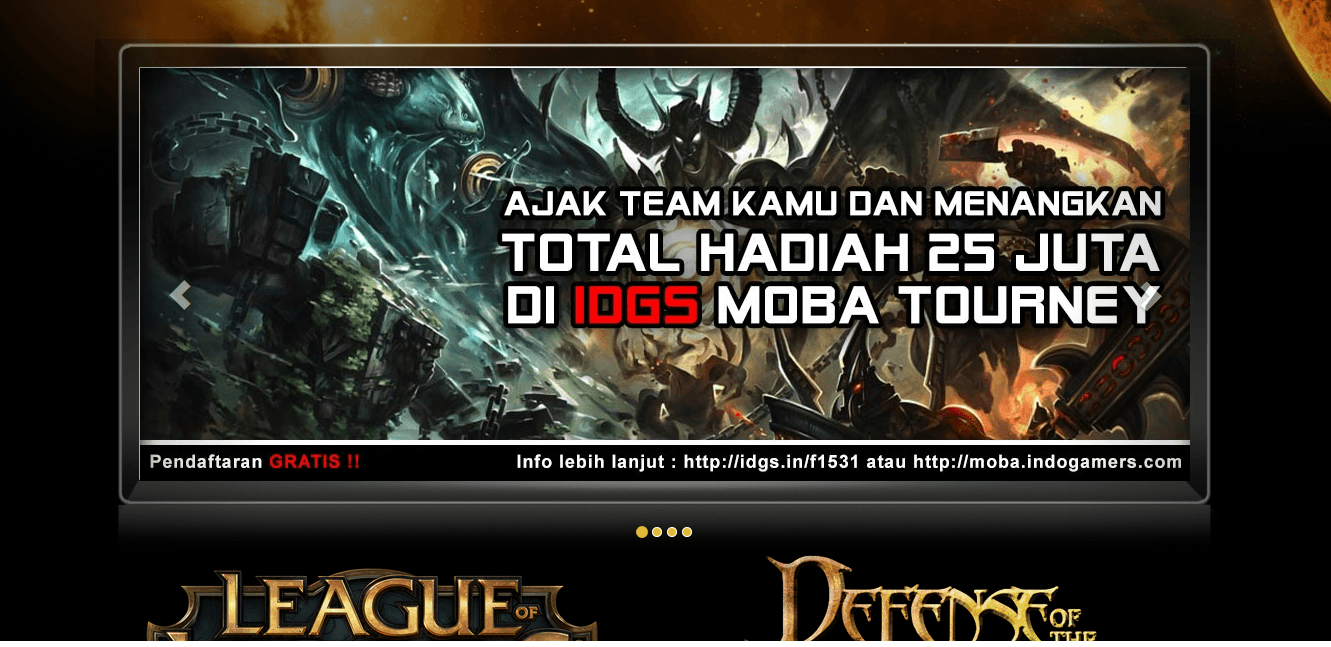 Pengumuman Tentang Pendaftaran IDGS MOBA Tourney