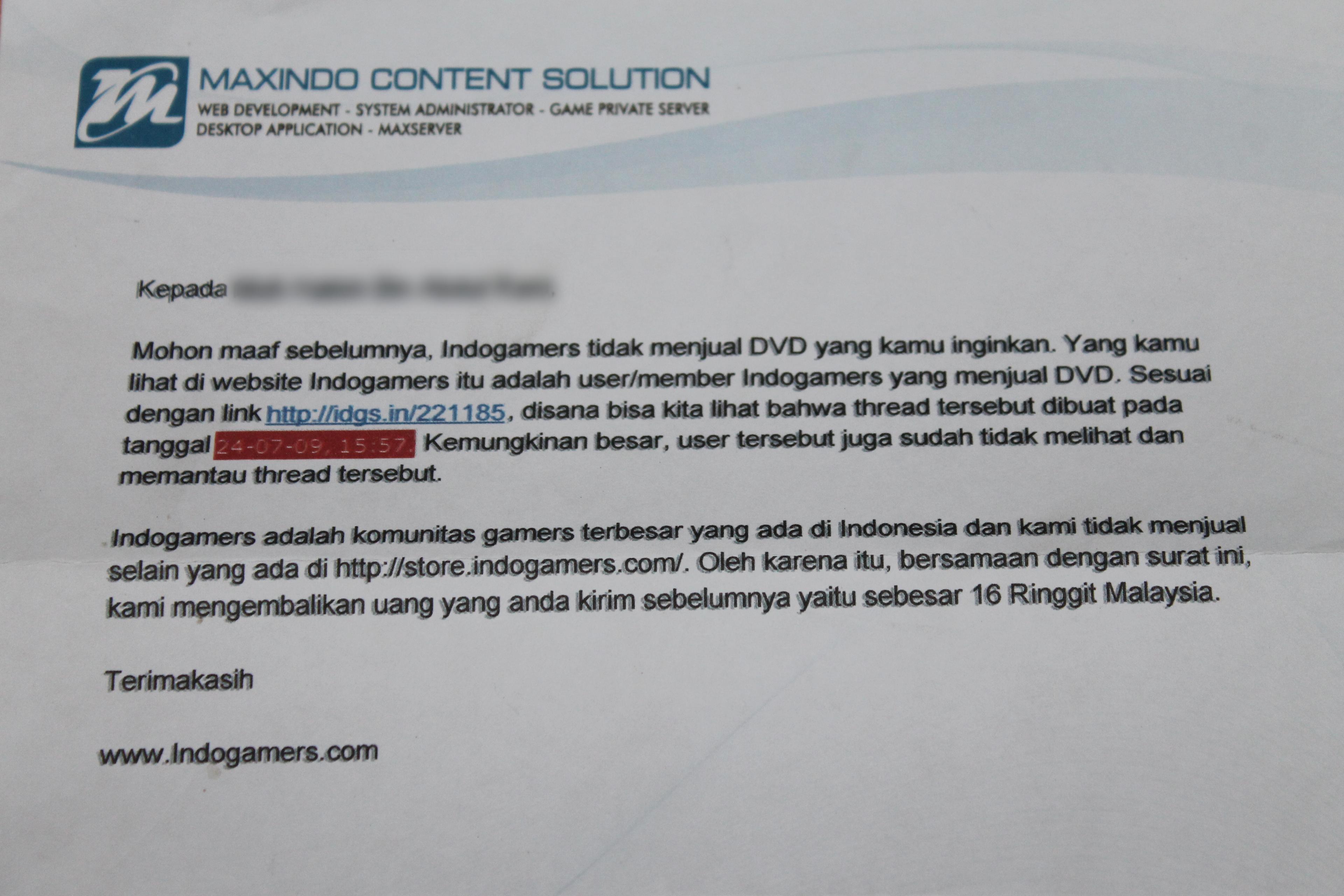 Inilah Surat Balasan IDGS untuk Pengirim Surat Misterius!