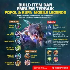 Build Terbaik Hero  Popol dan Kupa Mobile Legends Season 32 (FOTO: Schnix)