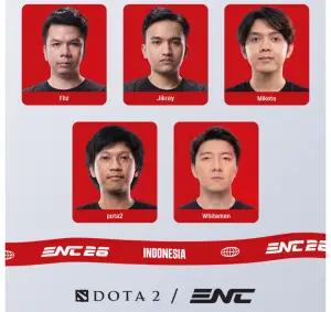 daftar roster timnas Indonesia Dota 2 untuk ENC 2026 (FOTO: Instagram.com/@pbesi_official)