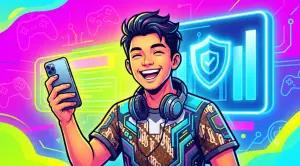 Sisa Kuota Internet Dilarang Hangus, Gamer Full Senyum(FOTO: Gemini AI)