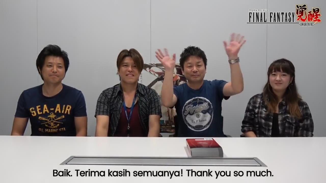 Tim Produksi Final Fantasy Awakening: Terima Kasih Para Agito!