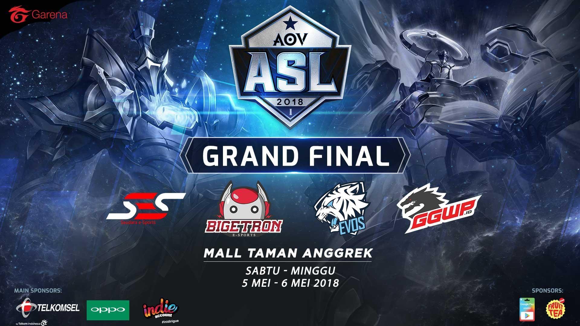 AOV Star League 2018 Season 1 Telah Memasuki Babak Grand Final Dengan Menyisakan 4 Tim