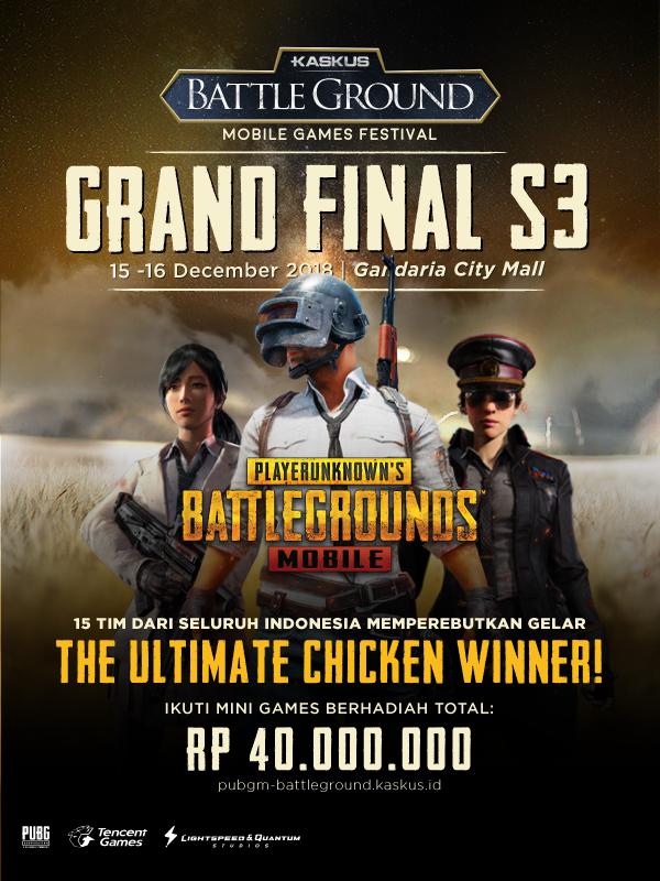 Get Ready for Chicken Dinner at Final KASKUS Battleground Season 3: PUBGM