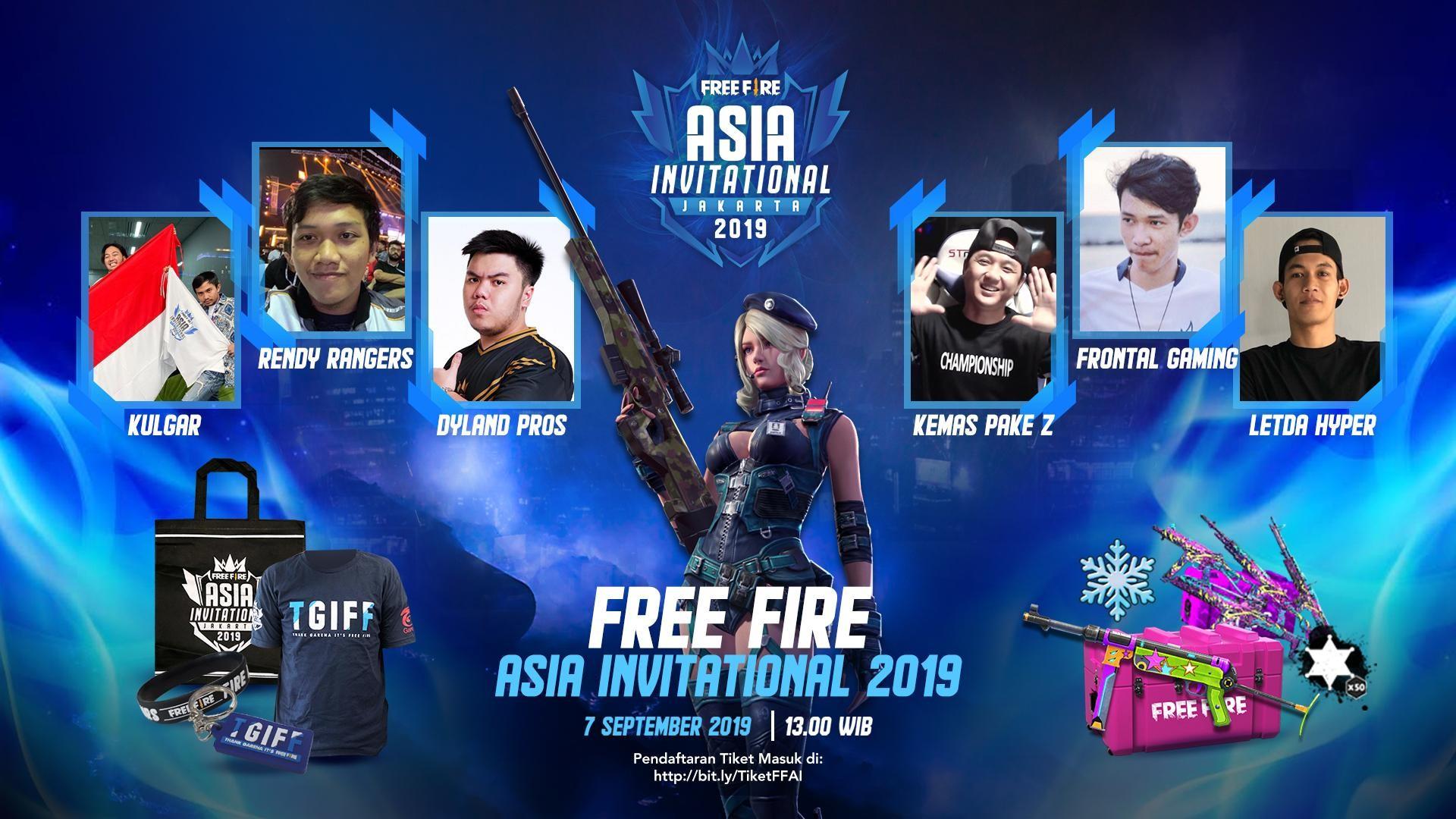 Beragam Merchandise dan Doorprize serta Youtuber yang akan Mewarnai Kemeriahan Turnamen Internasional Free Fire Asia Invitational 2019