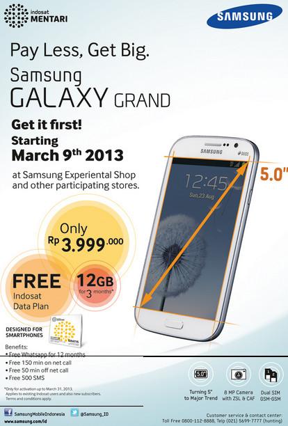 Samsung Galaxy Grand Duos Resmi Dirilis di Indonesia