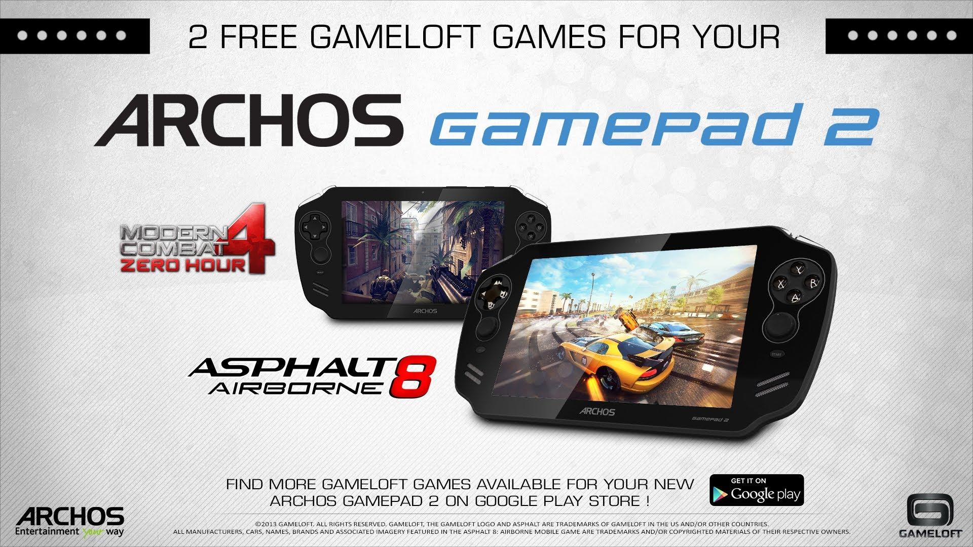 Gameloft Mengumumkan Dua Game Baru Untuk Gamepad Terbarunya, ARCHOS GamePad 2