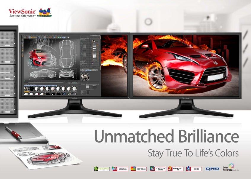 Monitor ViewSonic Quad HD Profesional Memberikan Kualitas Warna dan Gambar yang Menakjubkan