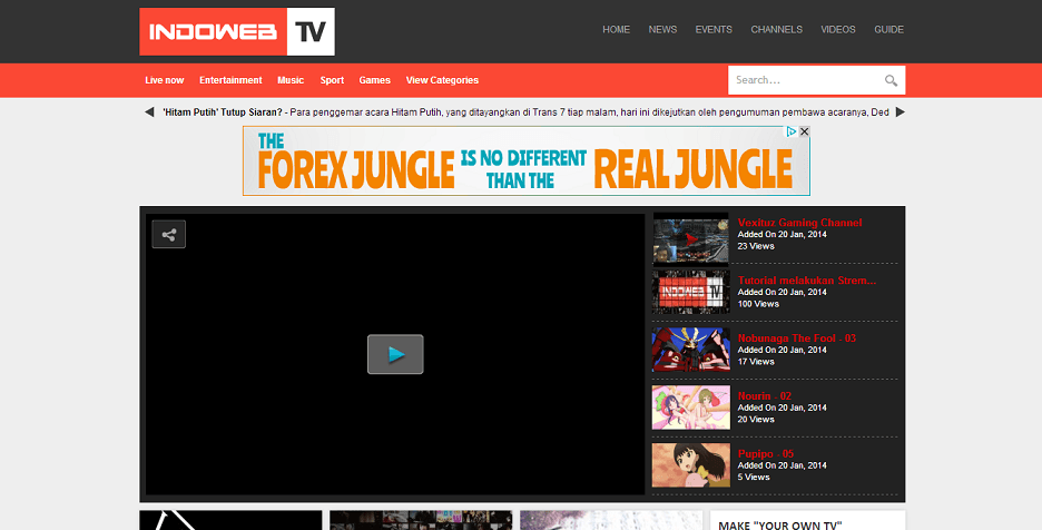 Tata Cara Melakukan Streaming di IndowebTV