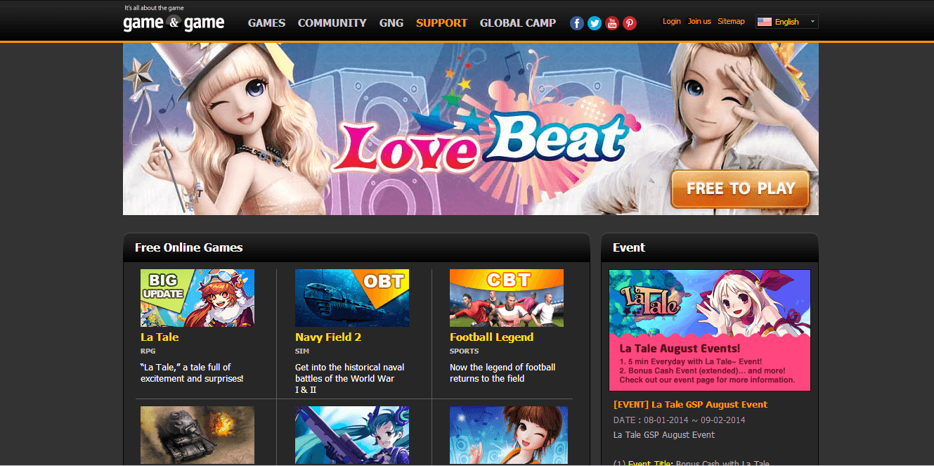 Fivejack Perkenalkan  Website Game Dari Korea, GameNGame