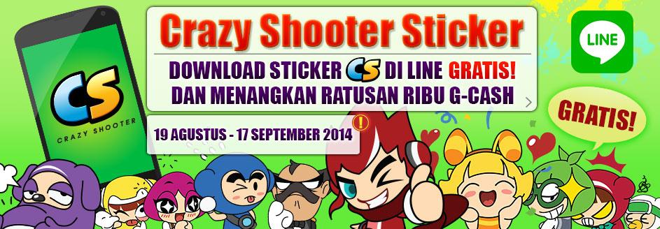 Download Crazy Shooter Sticker Line, Menangkan Raturan Ribu G-Cash