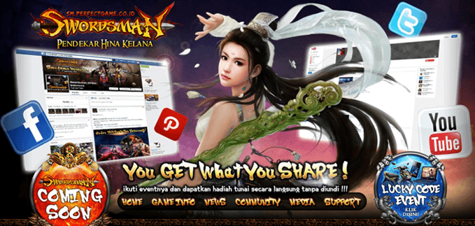 Swordsman Online Event Jelang Launching `Get What You Share` Facebook, Twitter & Youtube