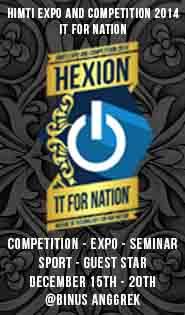 Rangkaian Acara Menarik & Tournament di HEXION 2014