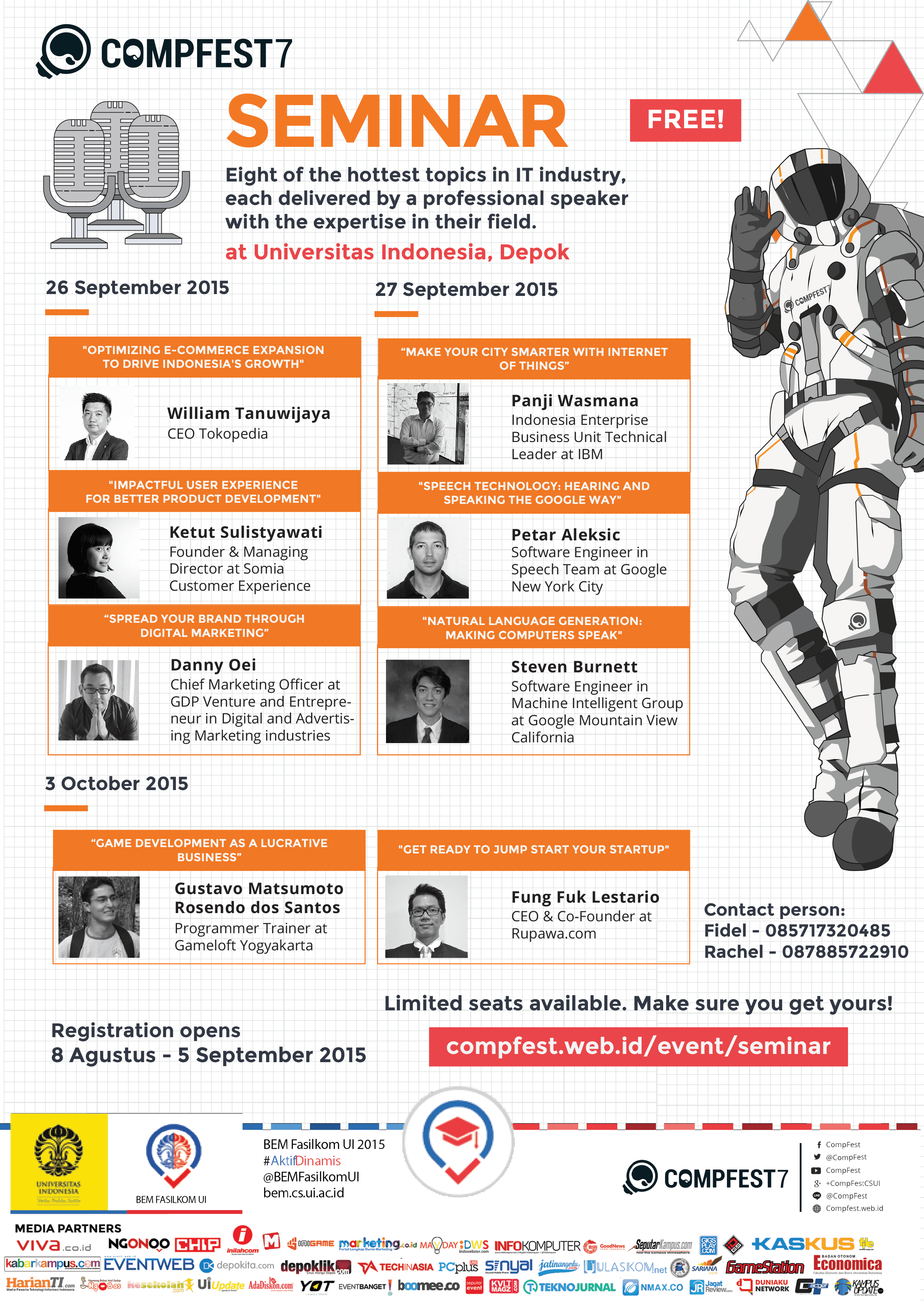 Compfest7 Datangkan Dua Pembicara Dari Google!