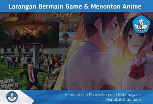 Kemendikbud Larang Pelajar Main Game dan Menonton Anime?