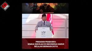 Video AI Presiden Prabowo soal Kurikulum Wajib Dota Beredar, Ini Faktanya(FOTO: Facebok/Garoki)