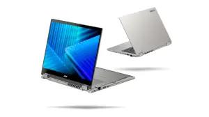 Laptop bisnis Acer TravelMate P6 14 AI, TravelMate P2 Spin 14, TravelMate X2 14, dan TravelMate X2 15 diperkenalkan di Computex 2026 (FOTO: Dok.Acer)