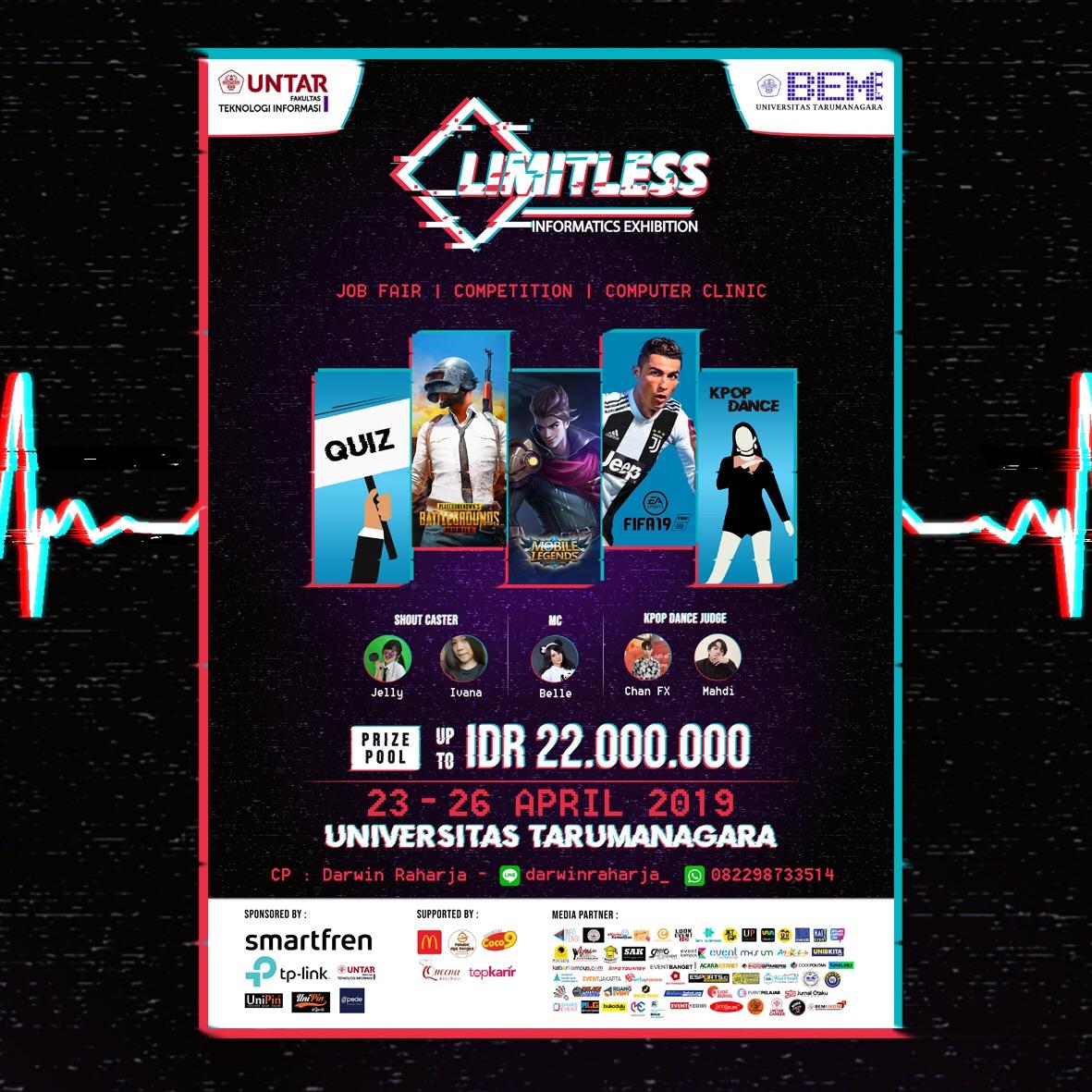 BEM FTI UNTAR Hadirkan Informatics Exhibition 2019 Limitless, Event Kompetisi Dengan Total Hadiah 22 Juta Rupiah